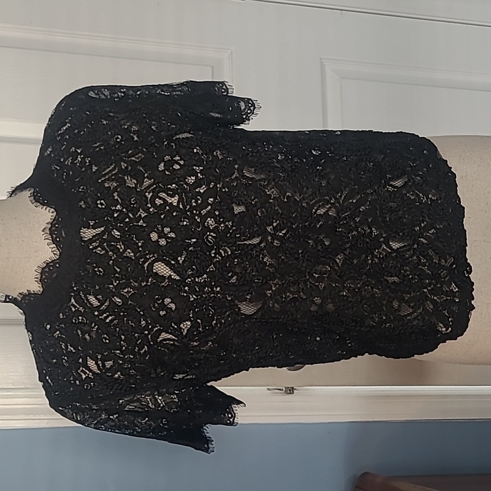 Black Lace with Back exposed Zipper